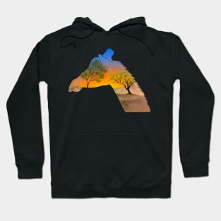 Giraffe sunset silhouette Hoodie